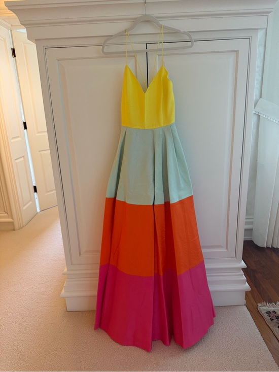 Alice + Olivia Dresses & Skirts - Alice + Olivia Yellow, Mint & Orange Colorblock Maxi Dress